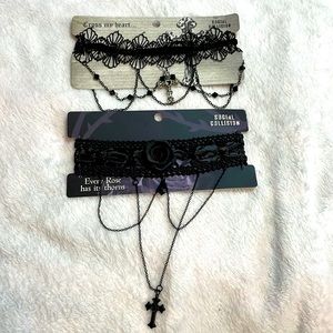 NWT Social Collision Rosary Chokers